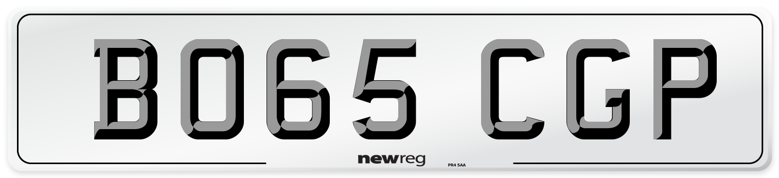 BO65 CGP Number Plate from New Reg